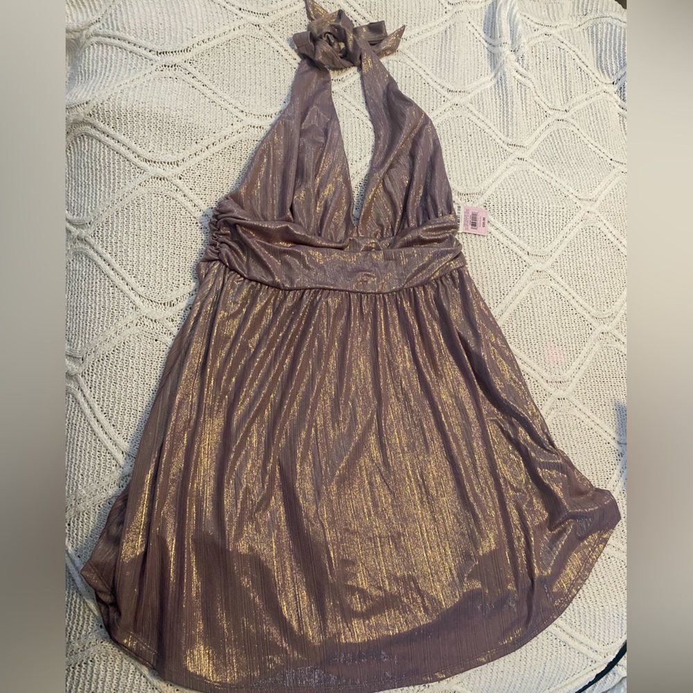 Flowy Purple/Gold Shimmer Dress